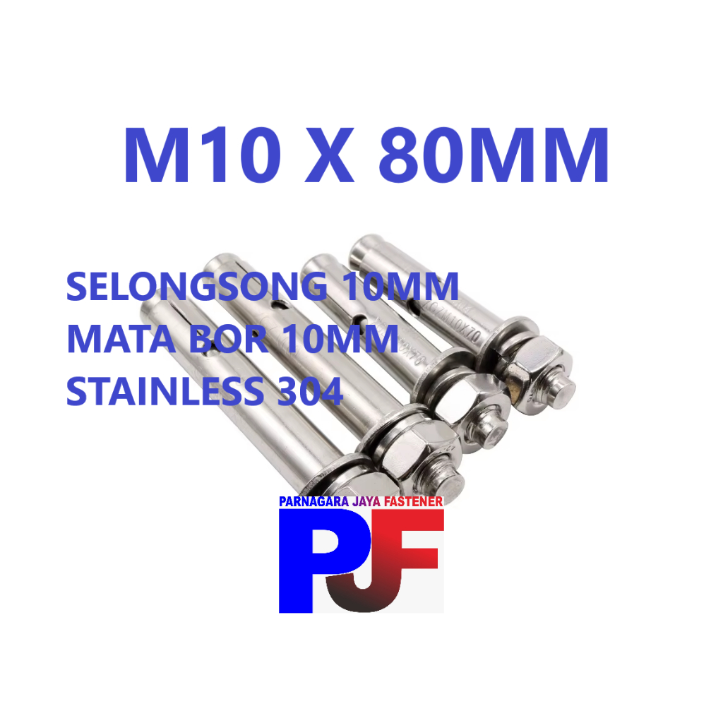Dynabolt M10 x 80 Stainless 304 / Dynabolt Mata Bor 10MM SS 304