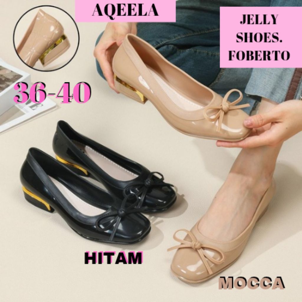 (COD)SPATU SEPATU JELLY SHOES JELLYSHOES PANSUS KERJA GLOSSY PITA CEWE CEWEK WANITA IMPOR IMPORT KOR