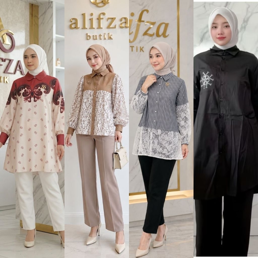 KEMEJA ATASAN SALUR BROKAT SHELLASAUKIA ORIGINAL kode 10B1609
