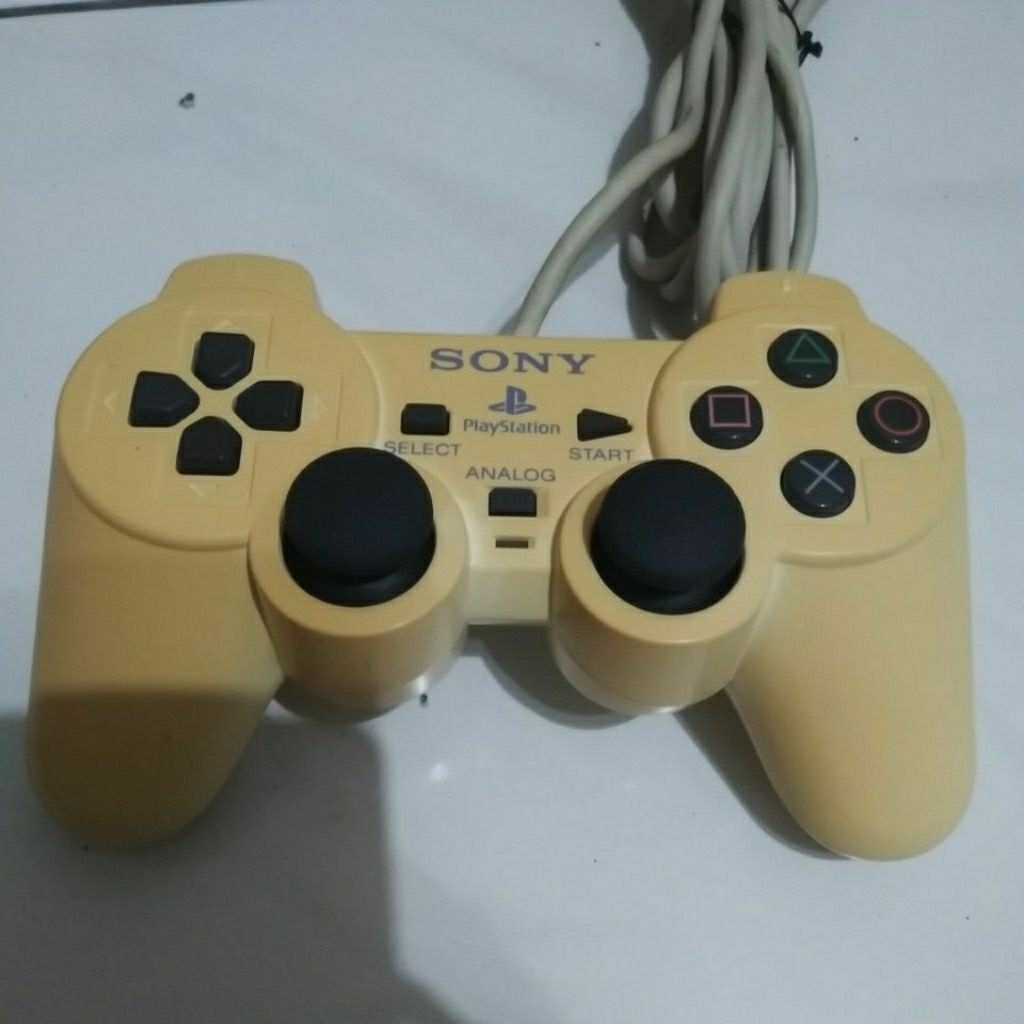 STIK PS2 ORIGINAL MESIN JOYSTIK PS2 ORI MESIN OM SECOND PRELOVED BEKAS NORMAL BISA PS1 PS2 PS3 PC