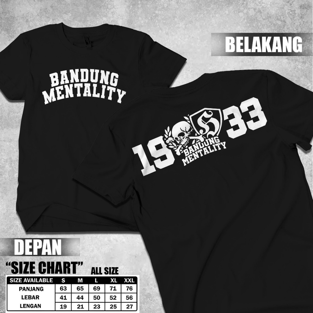 Kaos Distro Football Pria Bandung Mentality Casual Premium kaos Bandung mentality AW-64