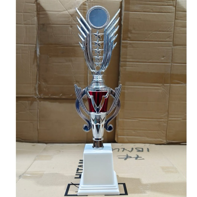 Piala Satuan Body 118 Silver Tatakan Putih Ls Juara 4