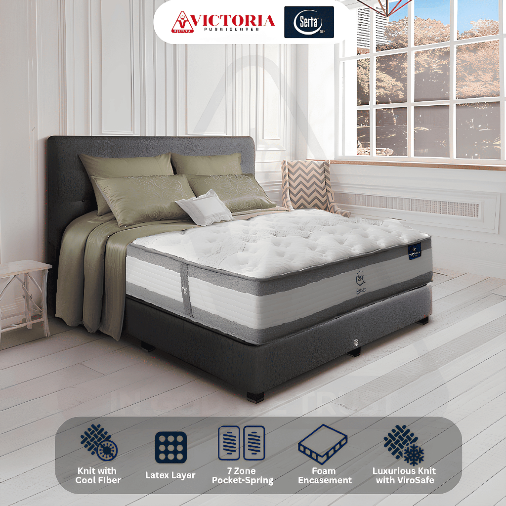 Serta Estate 120 x 200 120x200 Fullset Full Set Full Bed Set Spring Bed Springbed