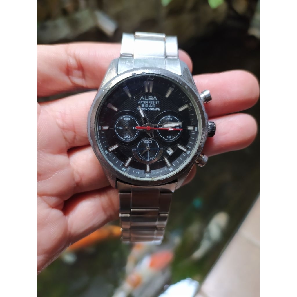 jam tangan Alba cronograph preloved