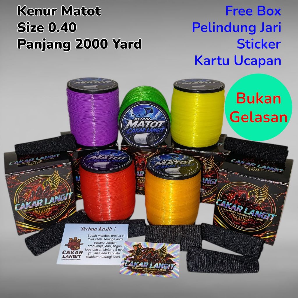 KENUR Matot Cakar Langit 0.40 - 2000 Yard (Bukan Gelasan / Tidak Tajam)