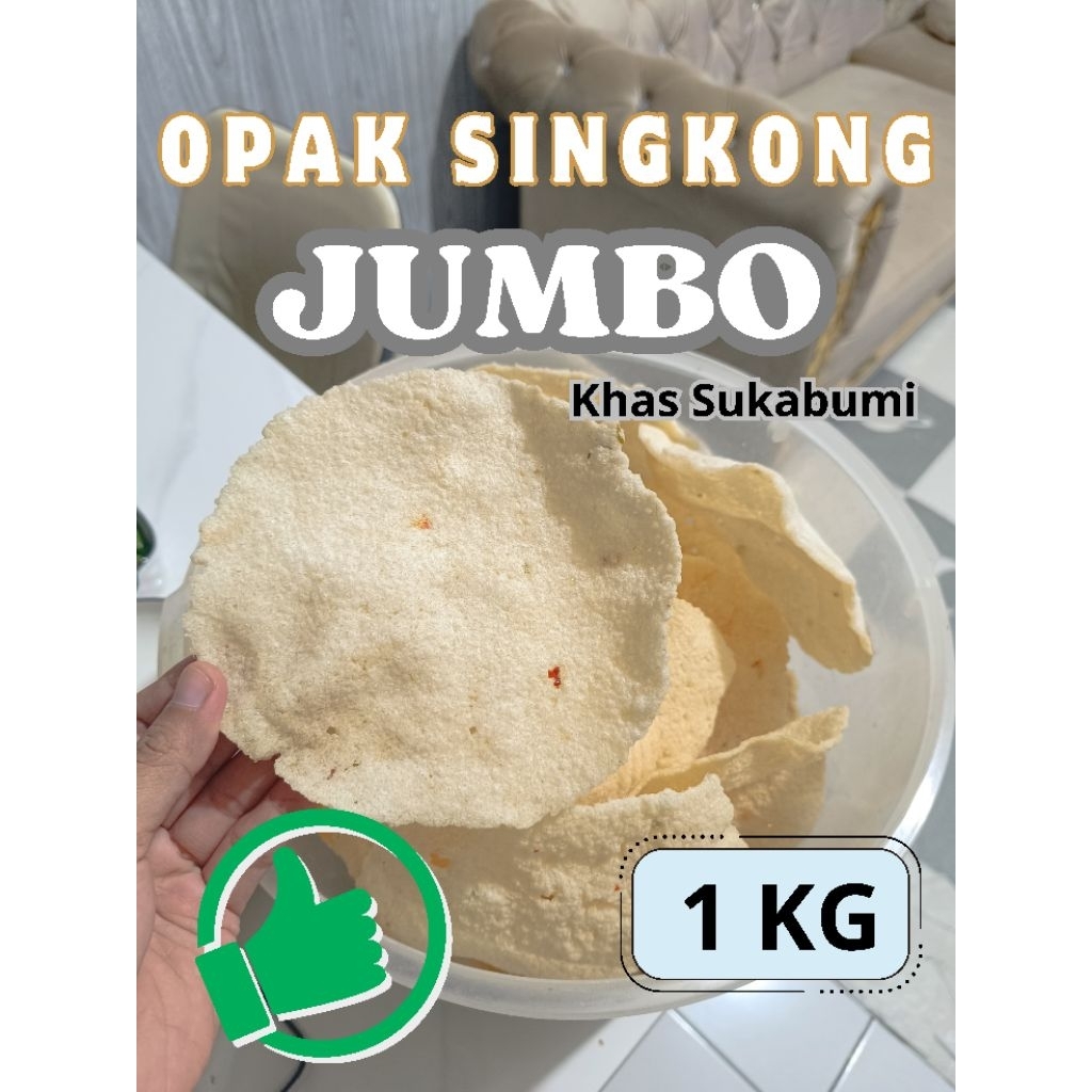 1 KG Opak Singkong Mentah Ukuran Jumbo Kecimpring Kerupuk singkong