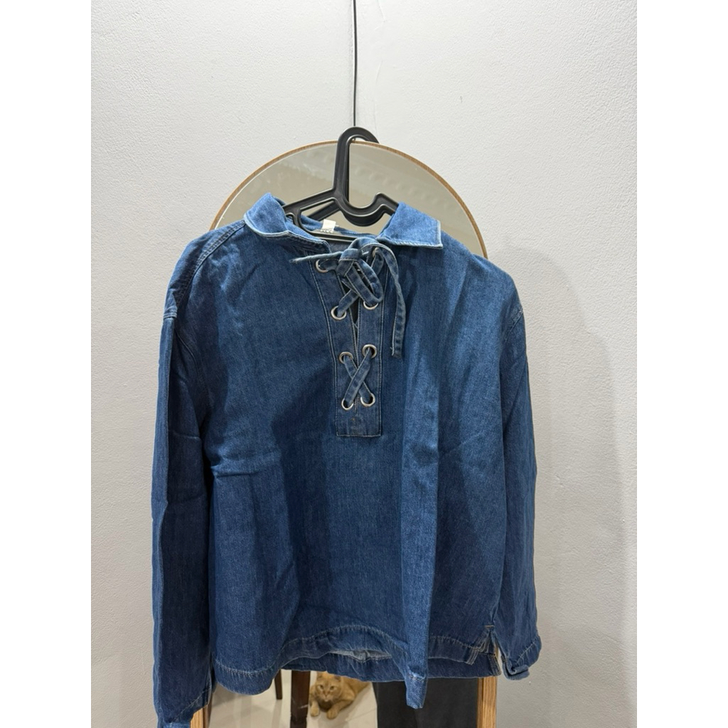 PRELOVED Blouse Marks & Spencer Jeans Biru XL