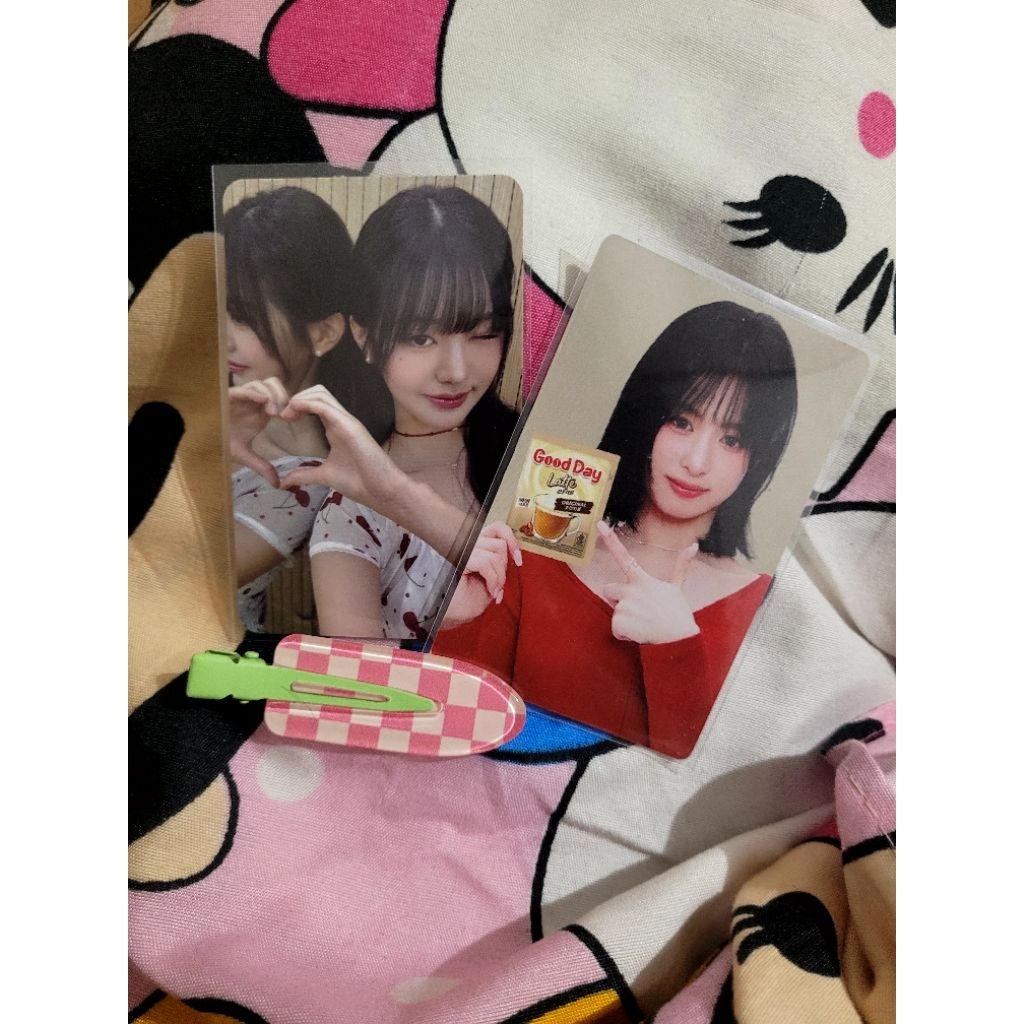 photocard official Wonyoung IVe SECRET pob makestar + Ahyeon Good Day.