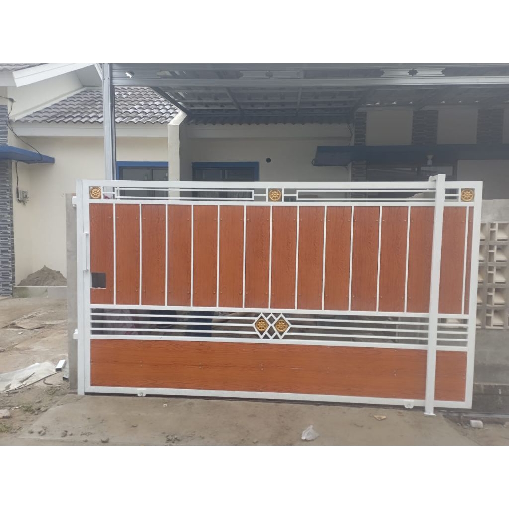Pagar dorong minimalis woodplank