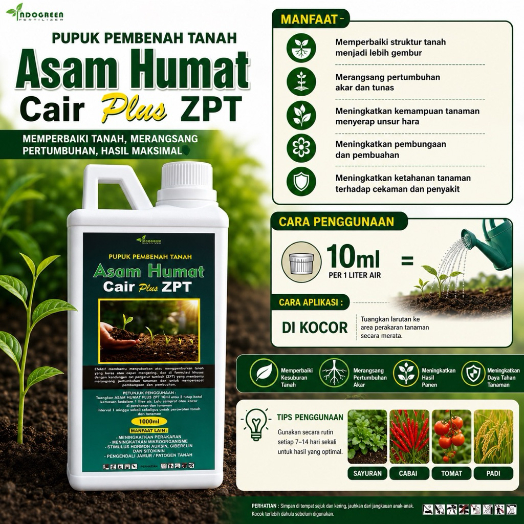 Asam Humat Cair 1 Liter / Asam Humat zpt 1 liter