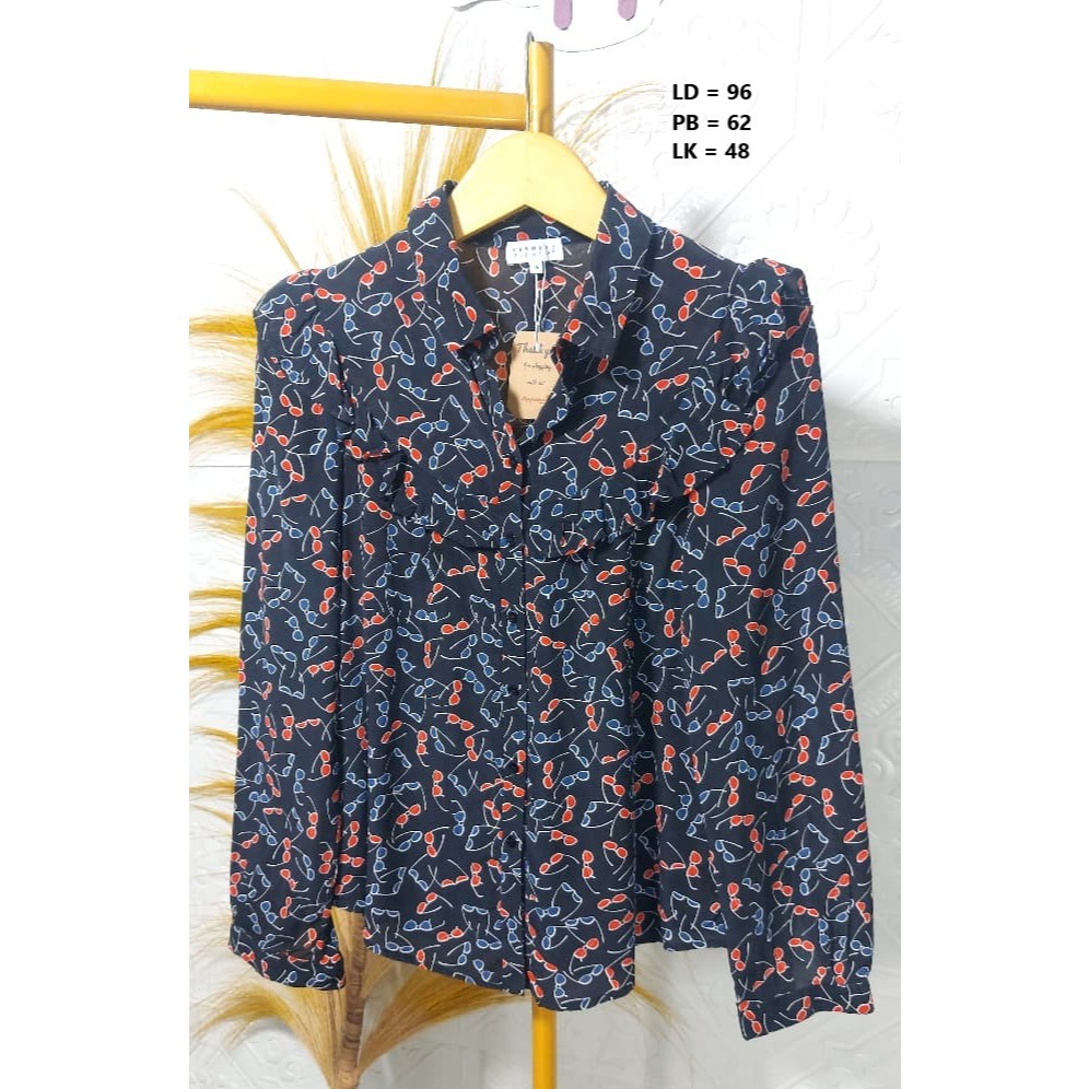 BLUS KEMEJA RUFFLE BY CLAUDIE PIERLOT