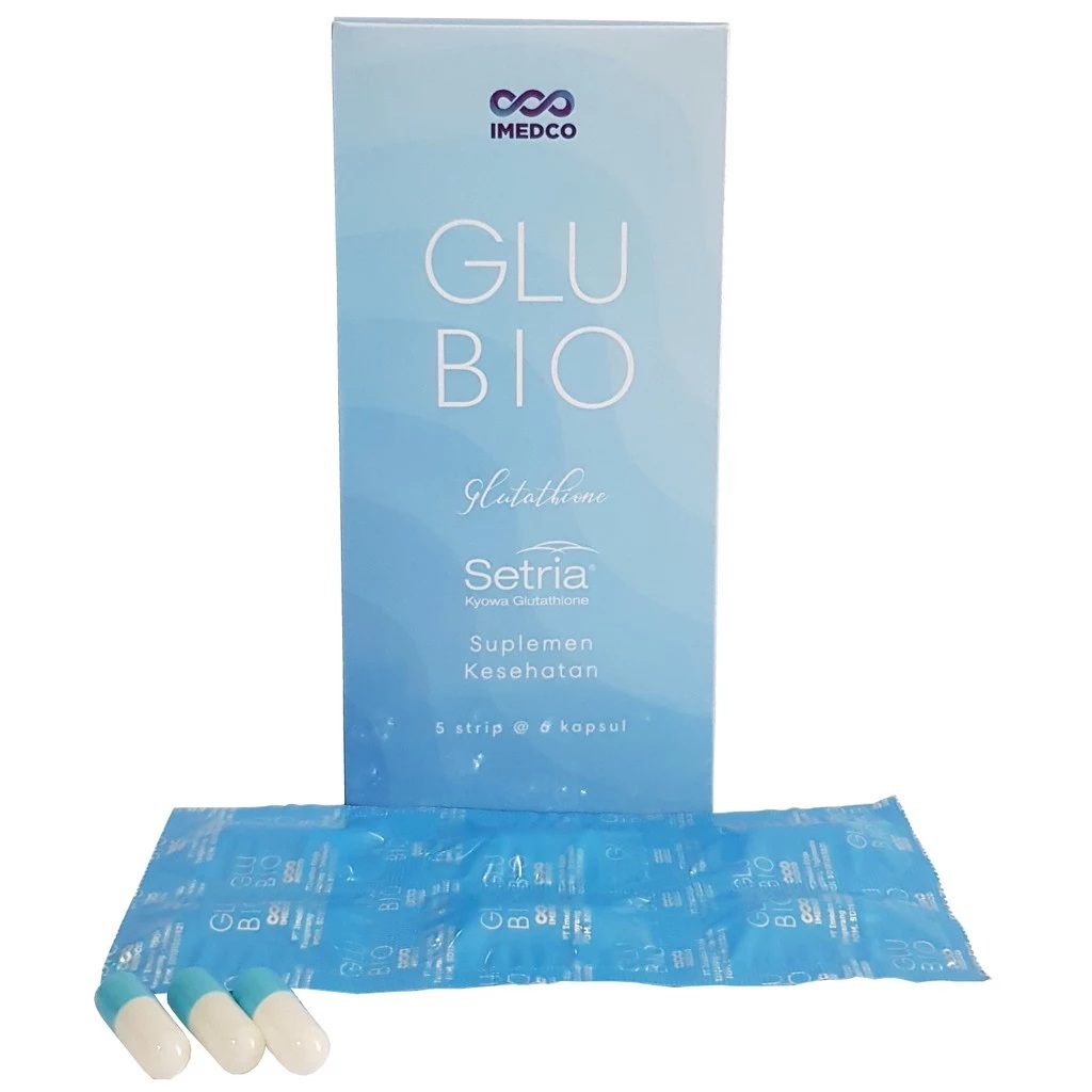 Glubio Setria Glutathione Imedco Suplemen Antioksidan 30 Kapsul Original