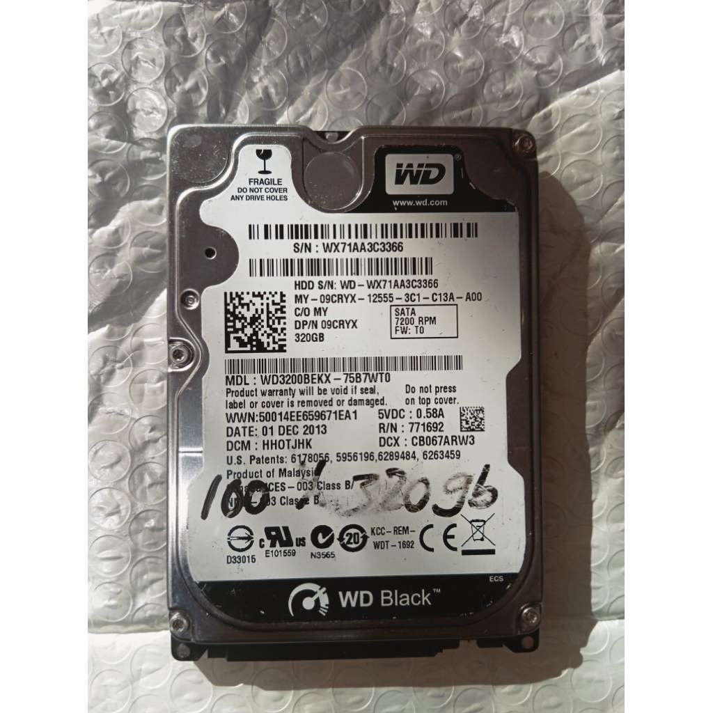 HDD Wd Black 2.5 inch laptop