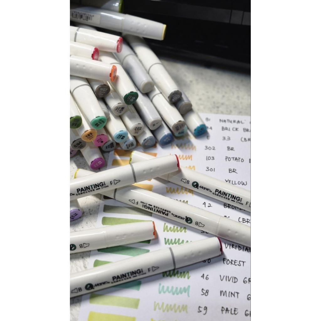 [PRELOVED] MARIES PAINTING PEN MARKER (CHISEL, FINE, BRUSH TIP)