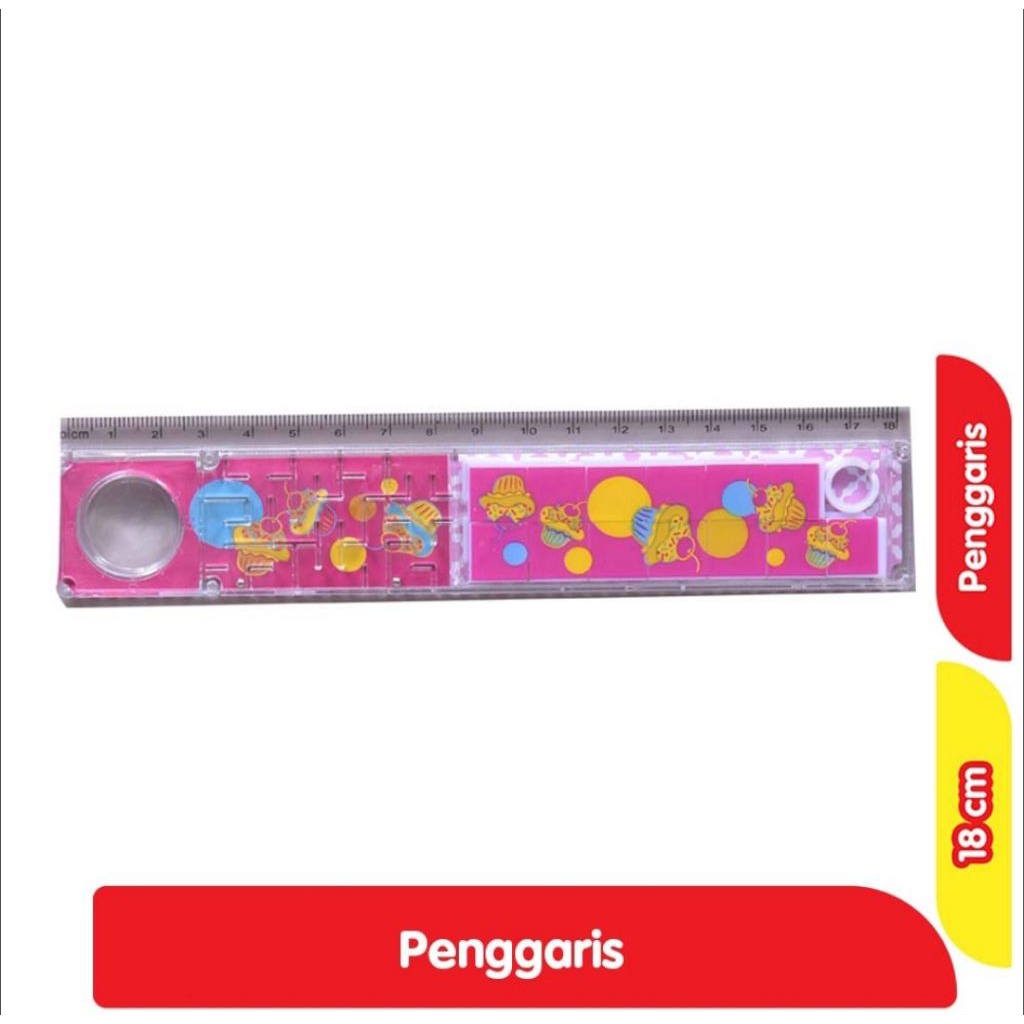 wiggle Penggaris Maze Cupcake 18 cm
