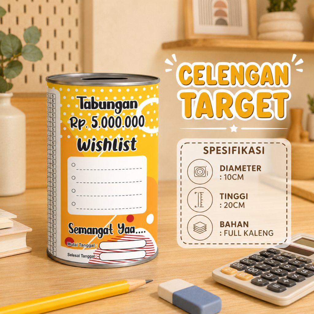 Celengan Target Murah 5k Target 5jt Celengan Target Buka Tutup Celengan Celengan Target Permanen