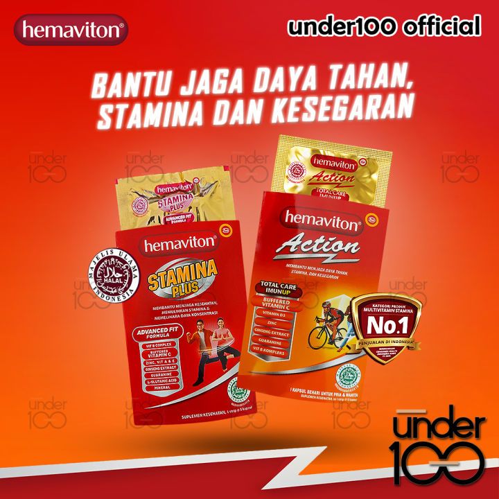Multivitamin Hemaviton Stamina Plus&Action Per Strip untuk Pria & Wanita