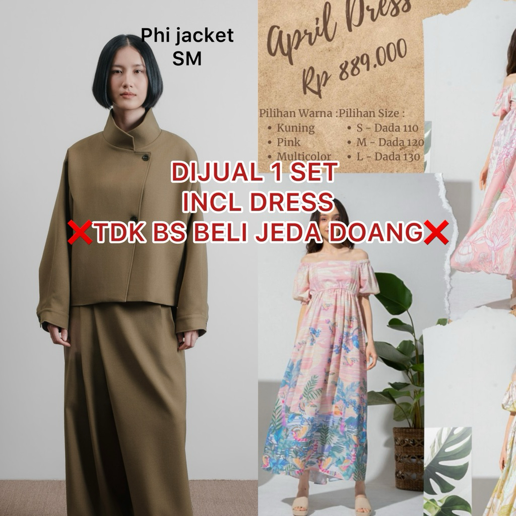 [DIJUAL BUNDLE] JEDDA PHI JACKET SM + VONE DRESS S [NO MARKUP]