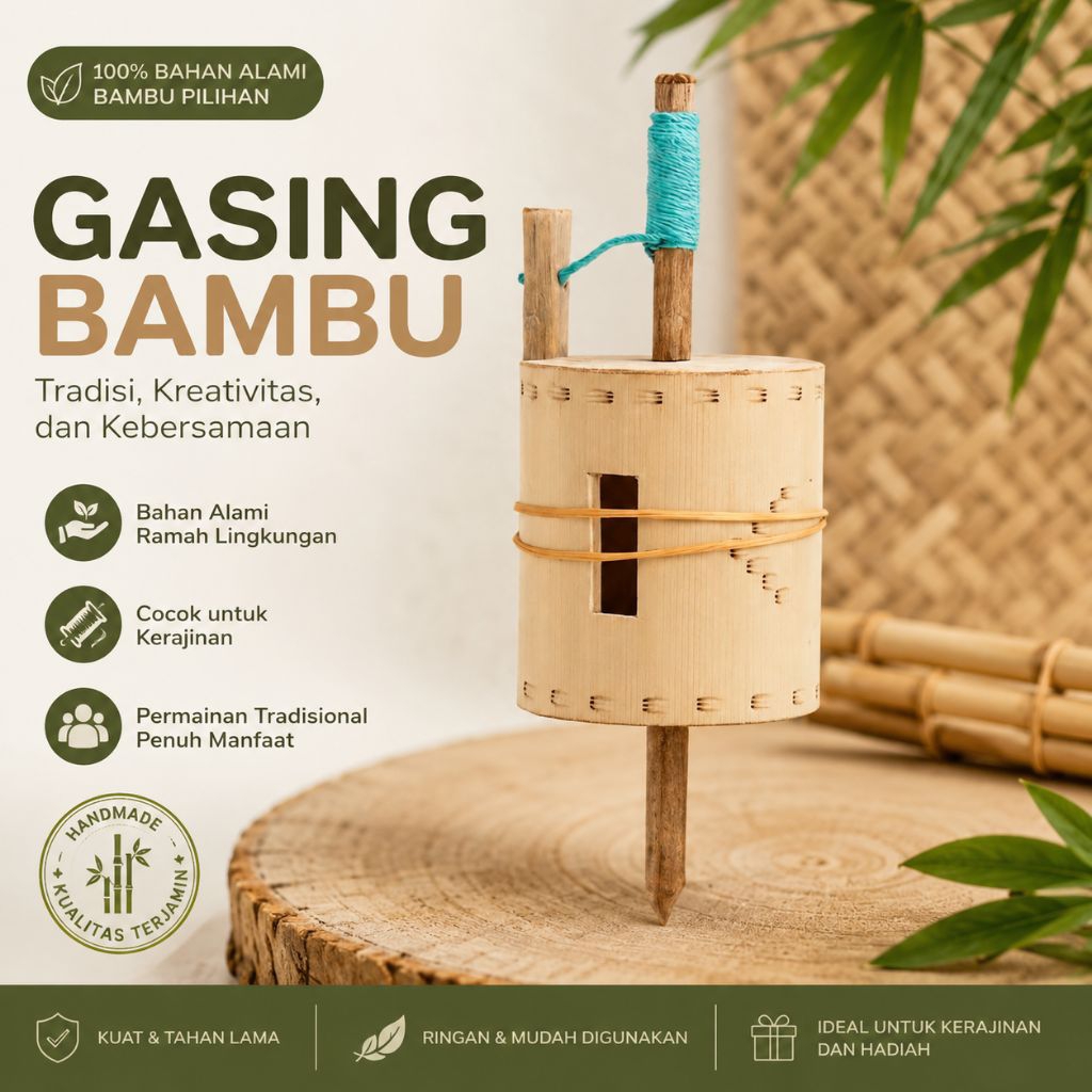 gasing tradisional - gasing bambu - mainan anak-anak - paton