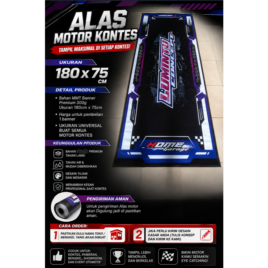 BANNER KARPET ALAS MOTOR KONTES CUSTOM