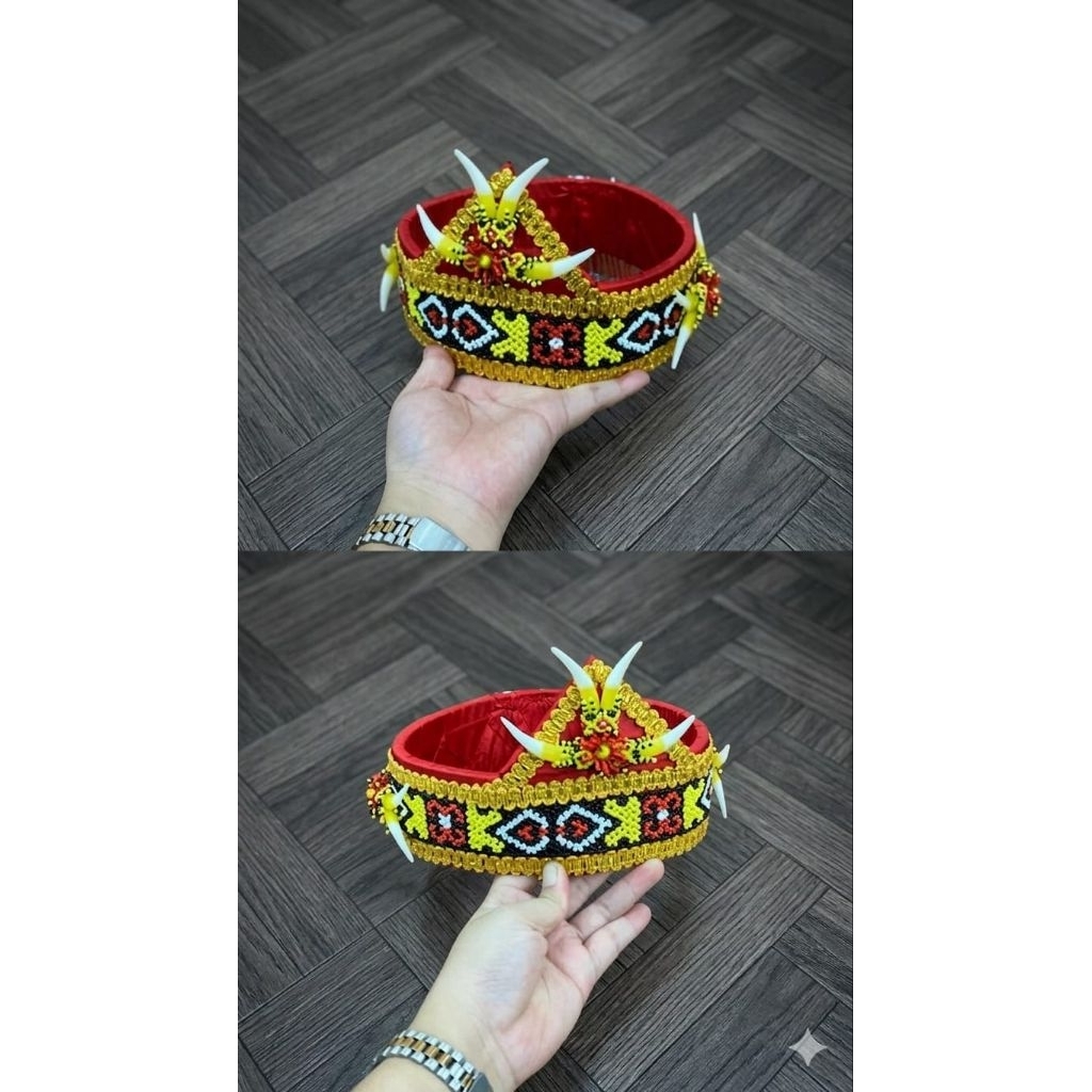 Mahkota khas dayak/hiasan kepala khas dayak/aksesoris khas dayak/aksesoris adat kalimantan