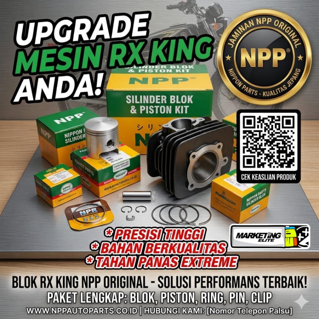 Blok Set silinder Blok RX KING Set Piston STD RX KING Blok Rx king 132mm NPP