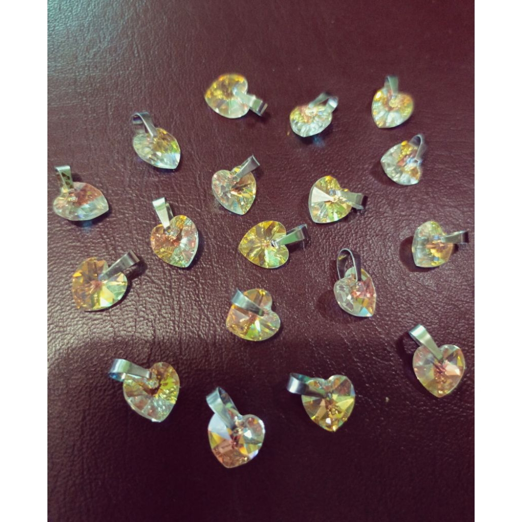 Liontin monel stainless batu kristal Swarovski