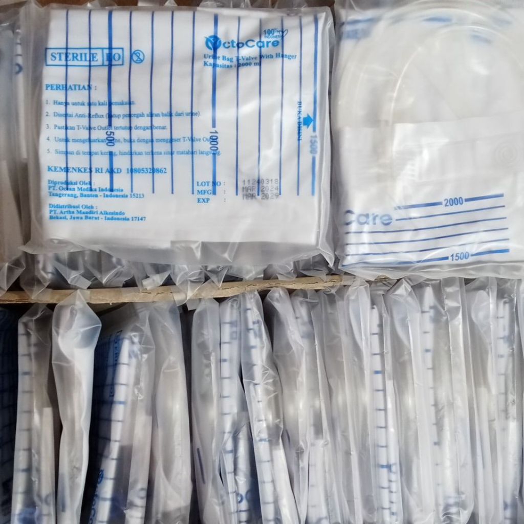 URINE BAG T-VALVE WITH HANGER/ URINBAG OCTOCARE/ URINE BAG