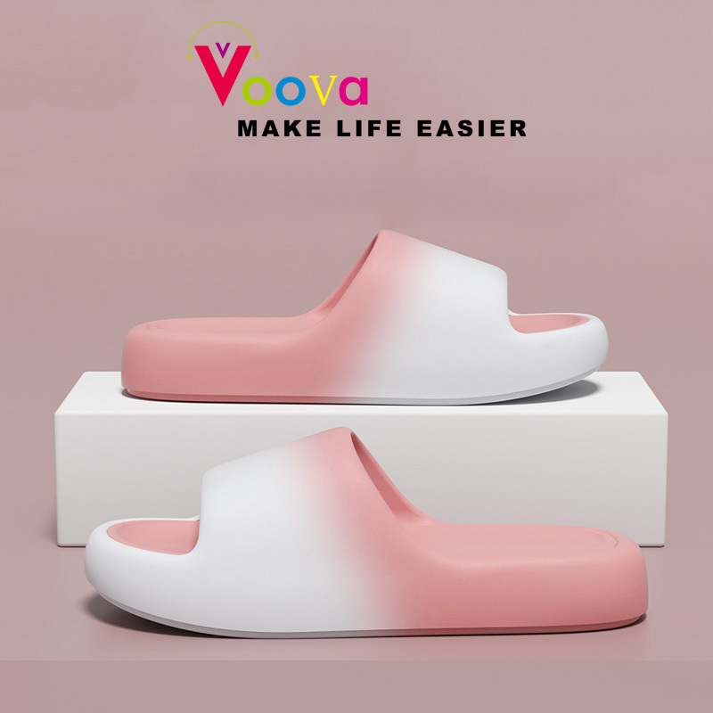 VOOVA Sandal untuk Wanita dan Pria, Sandal Indoor Outdoor Anti Selip Bersol Tebal EVA dengan Bantala