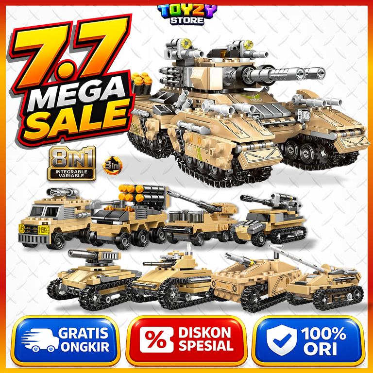 Toyzy Store Mainan Edukasi Anak Building Blocks 3in1 + 8in1 usia 6+ |1028 Bricks | XINGBAO | 1028 Pc