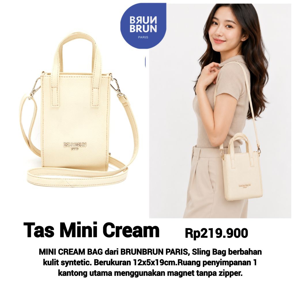 Tas Mini Cream Brunbrun Paris