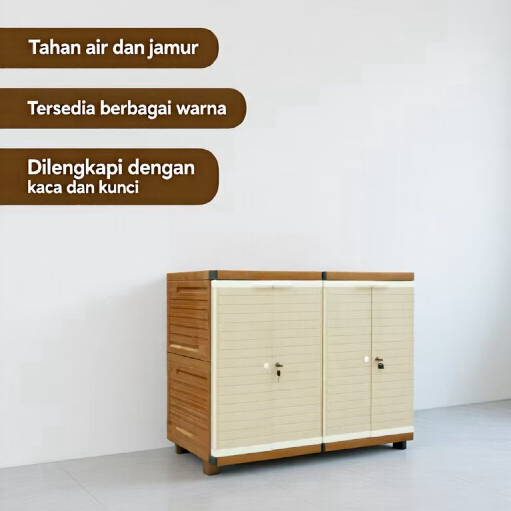 RAK TV BUFFET RAK SERBA GUNA PLASTIK NEW MOTIF LEMARI PLASTIK BUFET RAK TV