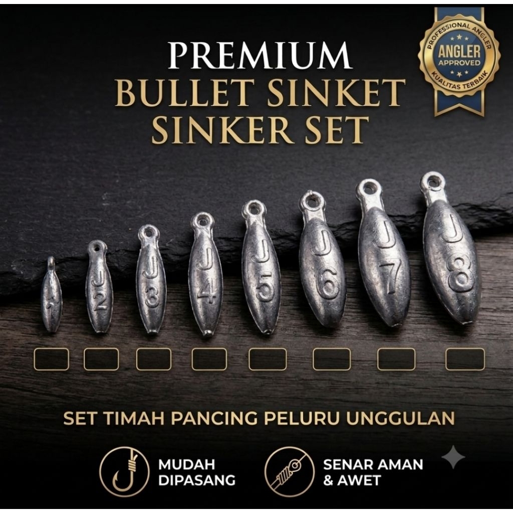 Timah Pancing J3 Timah Jantung