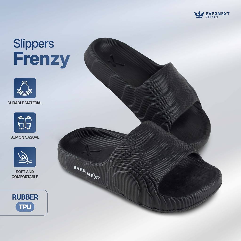 Evernext Apparel - Sandal Slippers Pria Frenzy Slip On Slippers Sandal Pria Wanita Sandal Slide Ever
