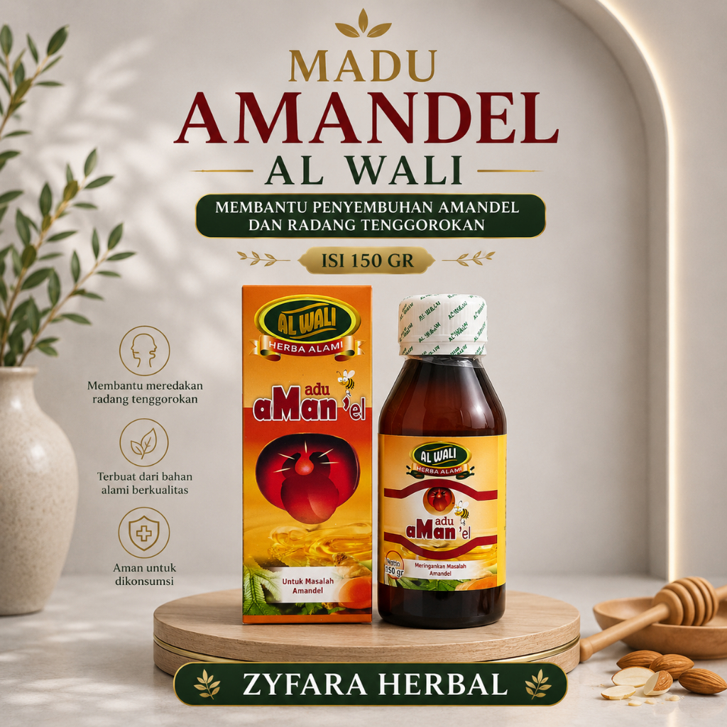 Madu amandel Radang Tenggorokan Al Waliy Alwaliy