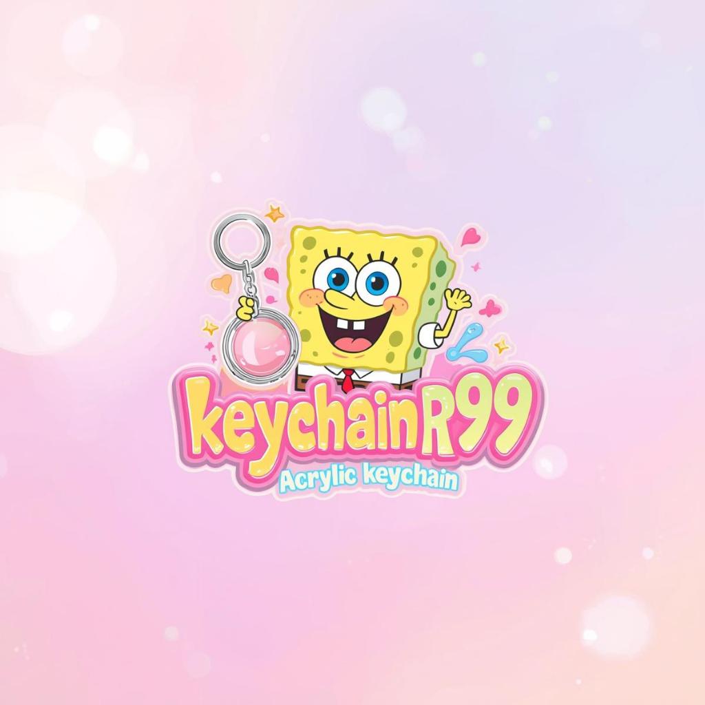 Keychain akrilik kode r99 akrilik custom