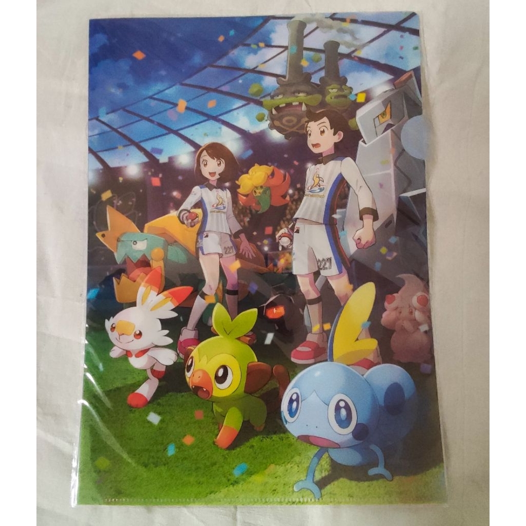 Clearfile A4 Pokemon Galar Region Scorbunny Grookey Sobble Pokemon League