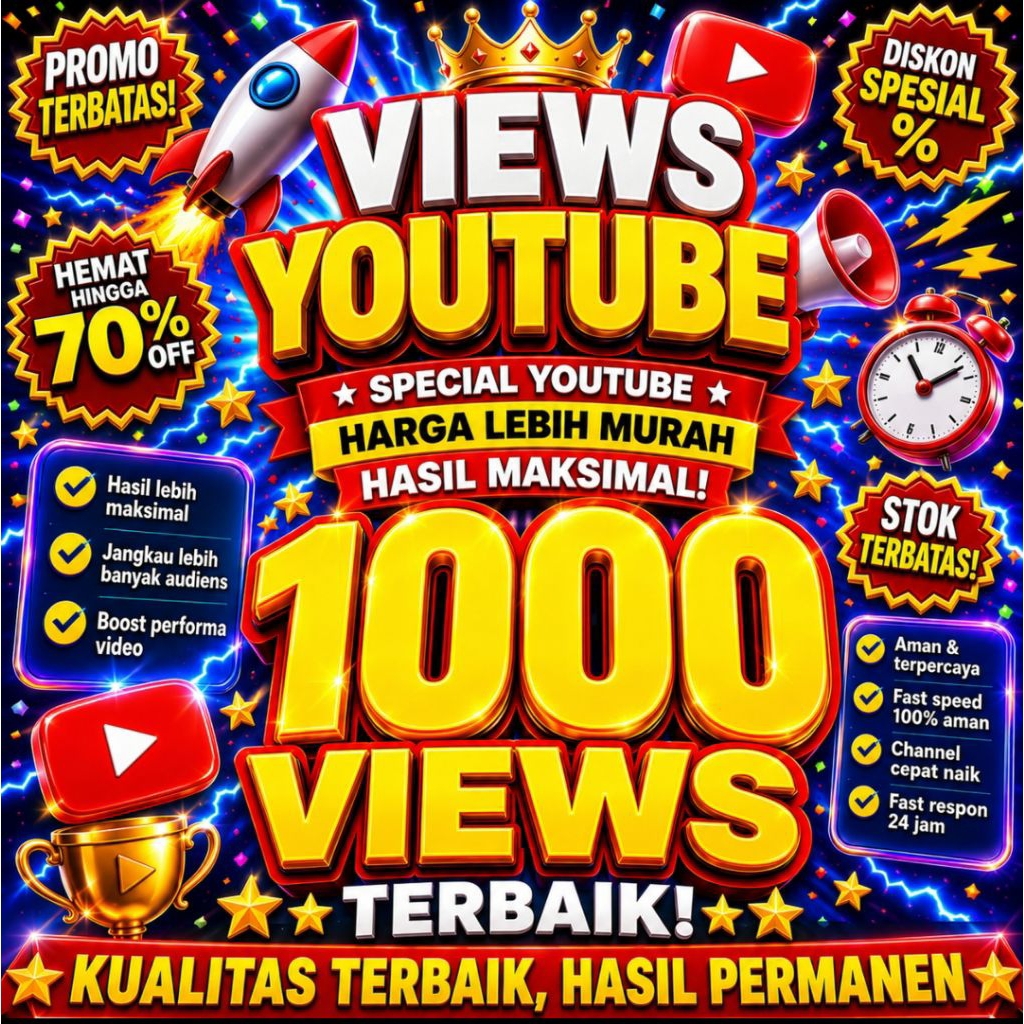 1000 VIEWS YOUTUBE VIEWS PERMANEN TERBAIK