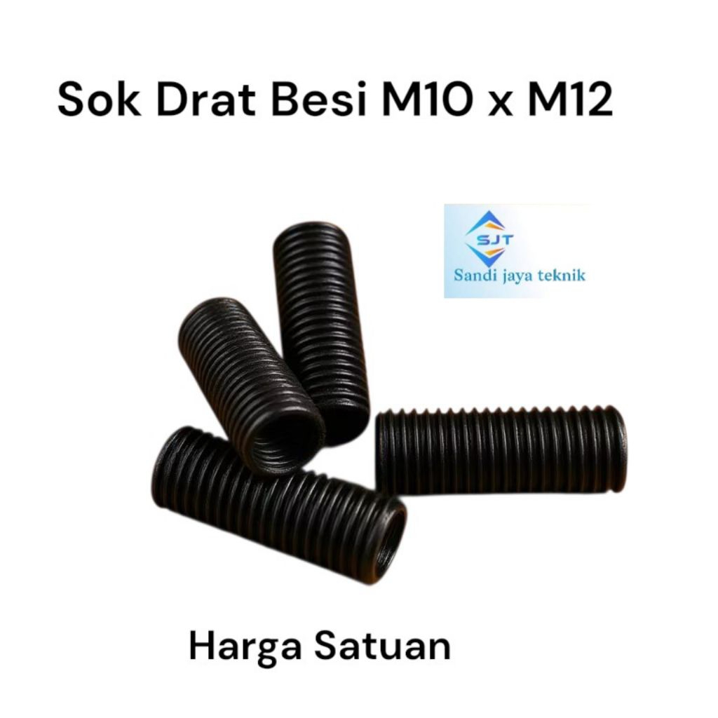 Sok Drat Besi m10-m12 drat dalam baut 14 luar baut 17
