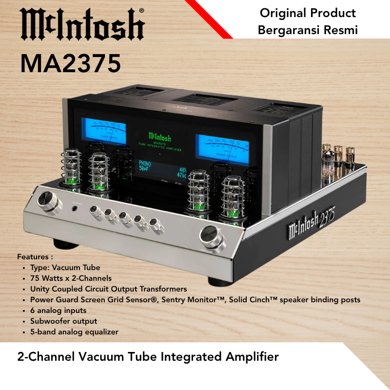 McIntosh MA2375 2-Channel Vacuum Tube Integrated Amplifier