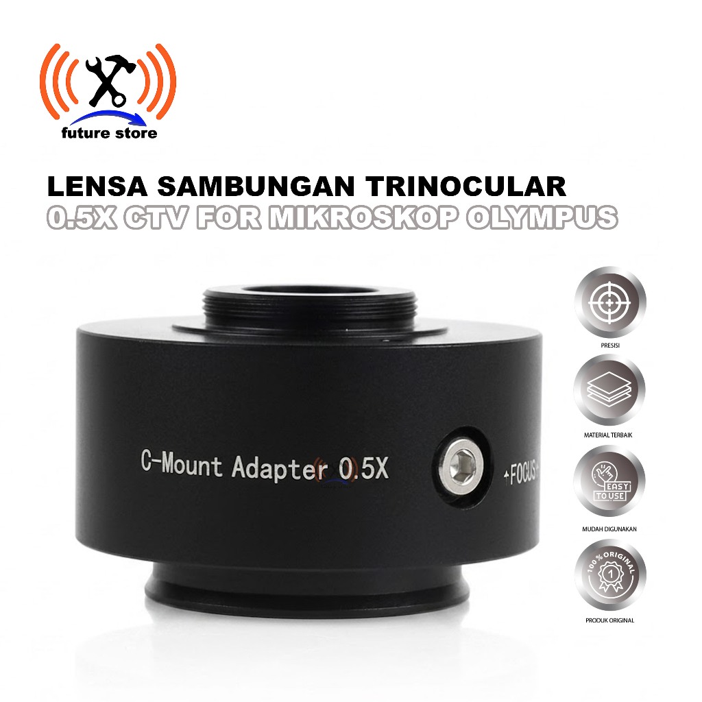 LENSA SAMBUNGAN TRINOCULAR 0.5X CTV BUAT MIKROSKOP OLYMPUS ORIGINAL - ADAPTOR LENSA KAMERA MIKROSKOP