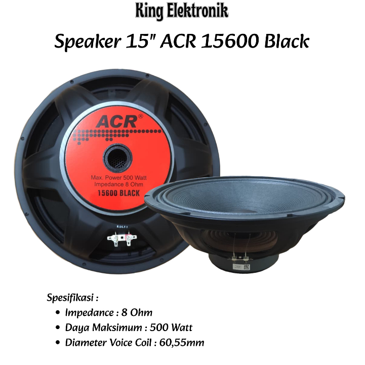 Speaker 15 Inch ACR 15600 Black