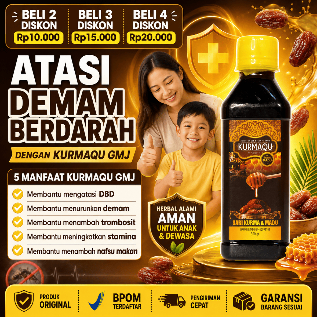 KURMAQU GMJ Obat DBD Demam Berdarah Penambah Trombosit Anak dan Dewasa Herbal Menaikkan Trombosit