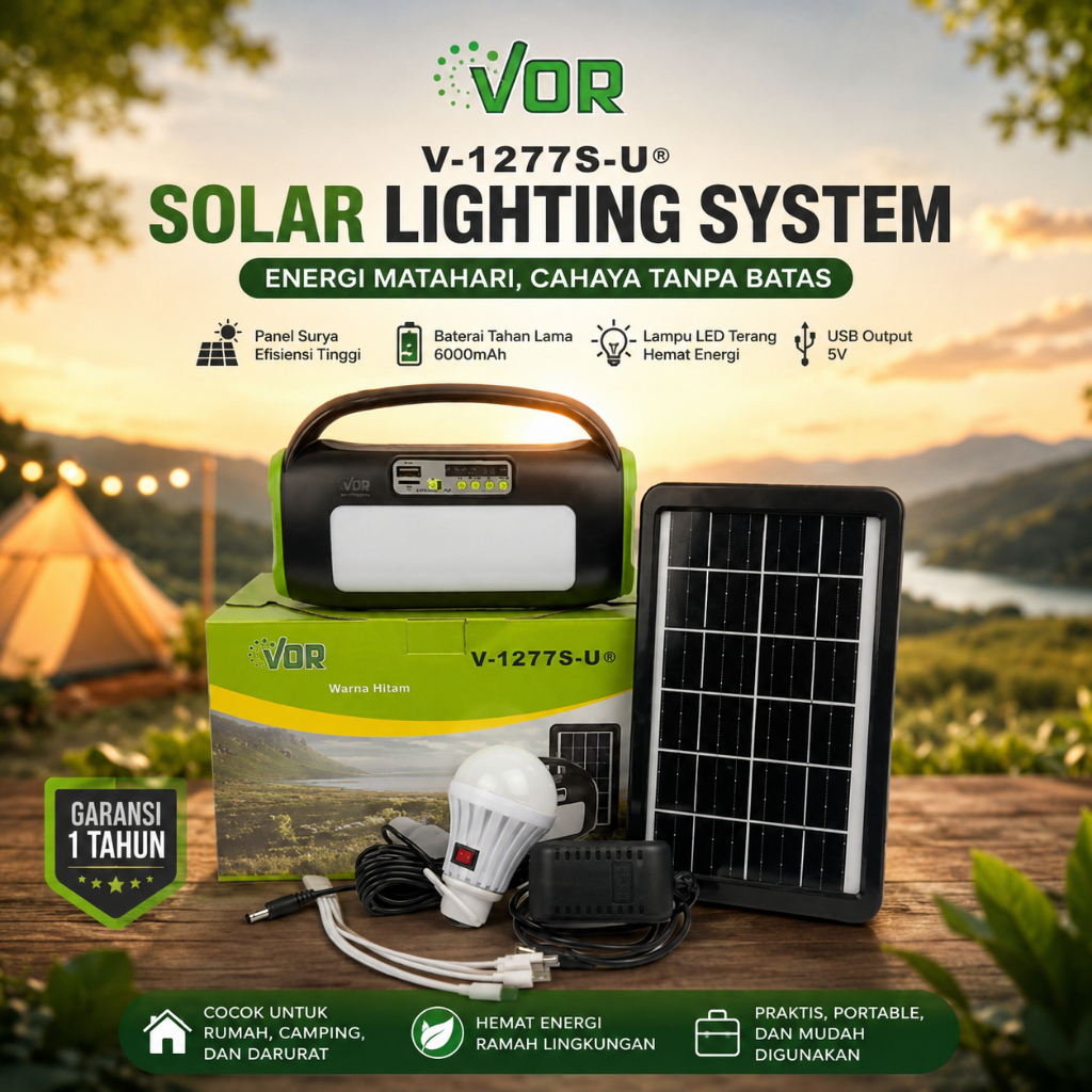 LAMPU SOLAR/ TENAGA SURYA VDR 1277