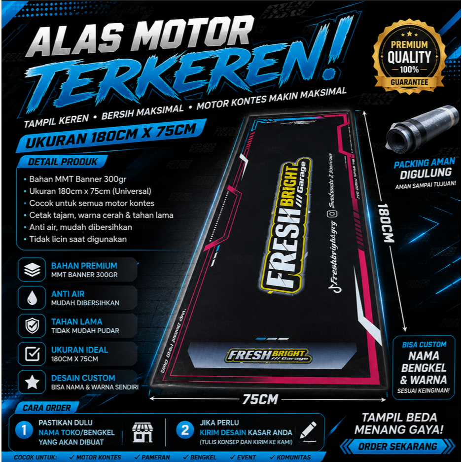 BANNER KARPET ALAS MOTOR KONTES CUSTOM