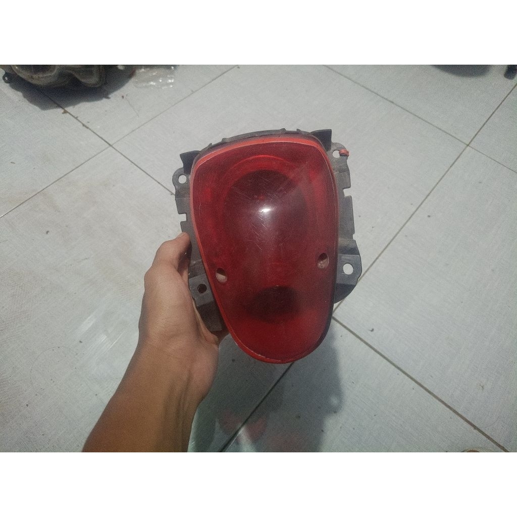 Stoplamp Scoopy karbu ori copotan