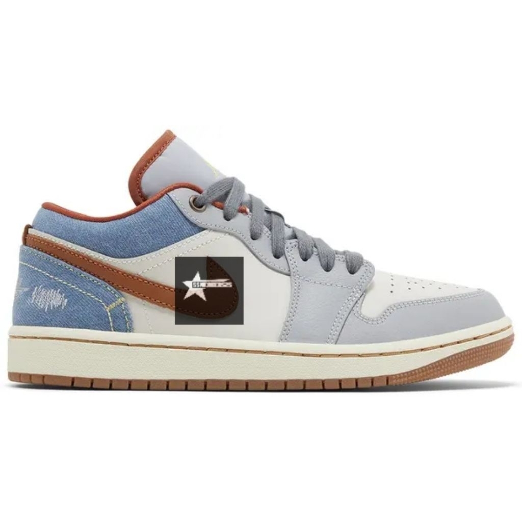 Sepatu AJ 1 Low Phantom Denim