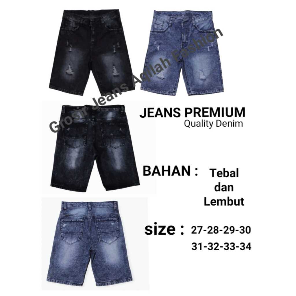 Celana Pendek Jeans Pria Celana Jeans Pendek Pria Celana Jeans Pria Sobek Grosir Promo Murah