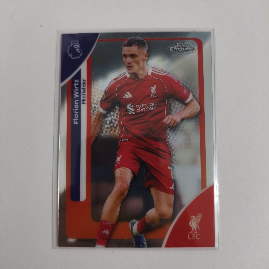 Kartu Bola Topps Chrome Florian Wirtz Liverpool