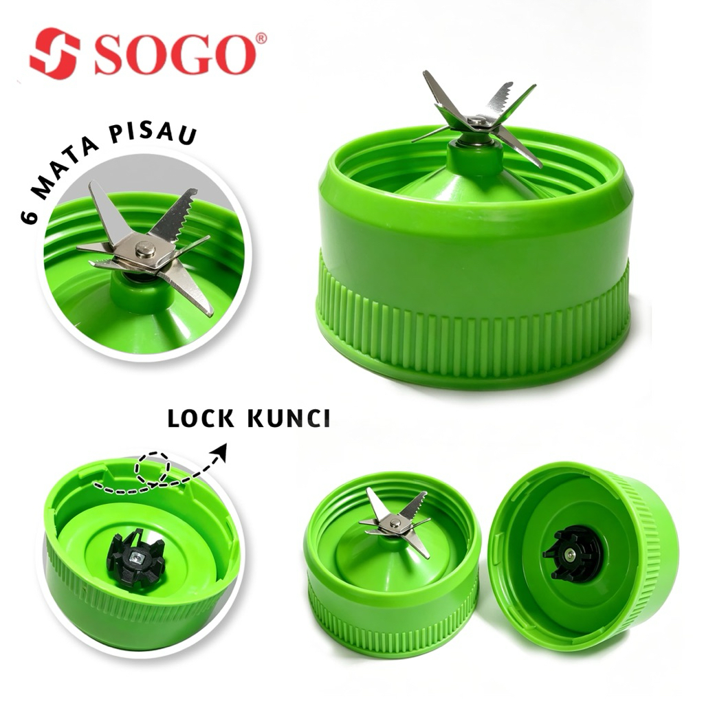 Mounting Blender SOGO National Original  6 Pisau Mangkok Blender Sogo National 6 Pisau Model Lock Or